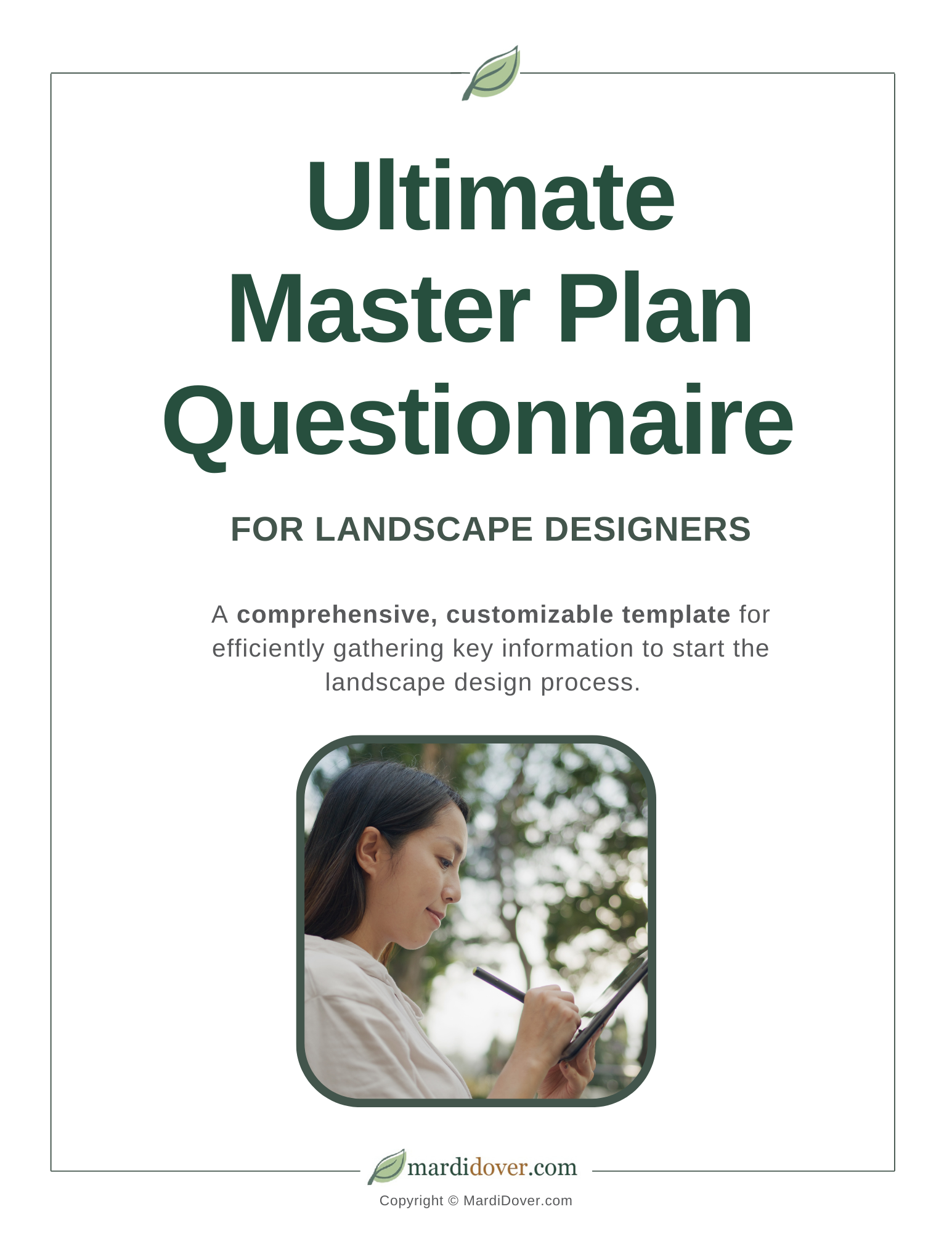 Ultimate Master Plan Questionnaire for Landscape Designers by Mardi ...